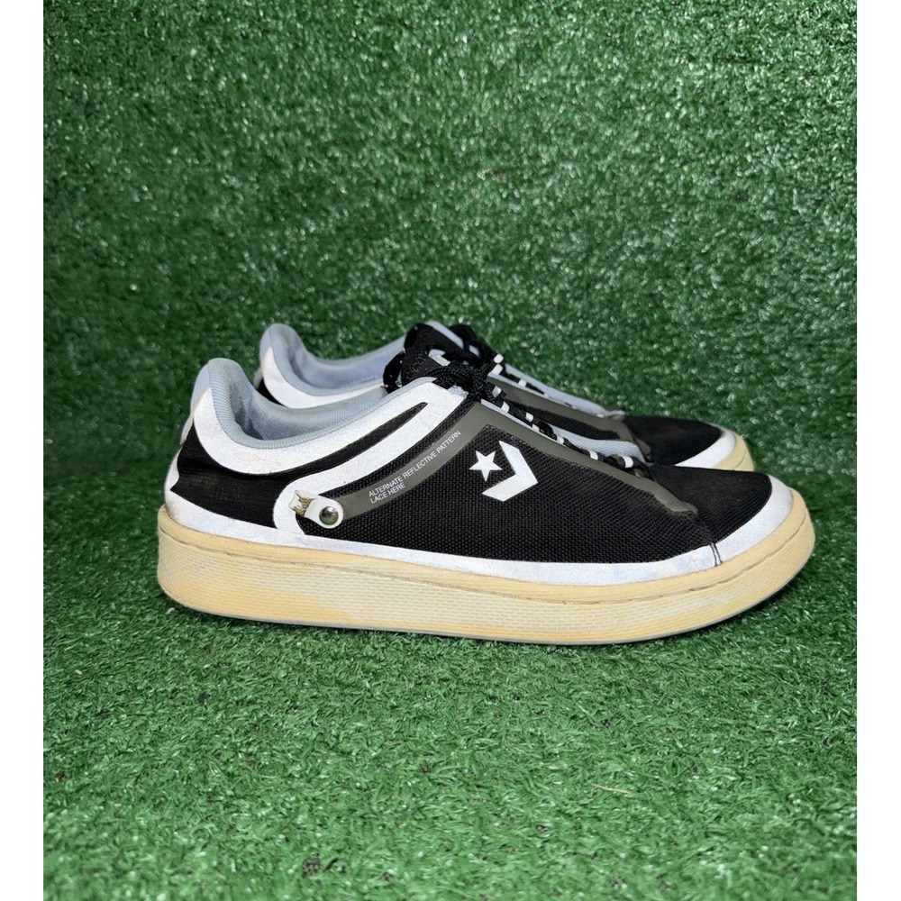 Converse Womens Size 8 Pro Low Black Casual Mesh Leather Shoes Comfort‎ Sneakers